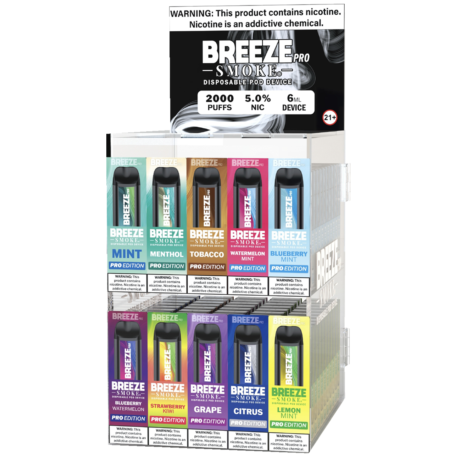 Breeze Pro Pre-Filled Display V4 (10-Flavor)