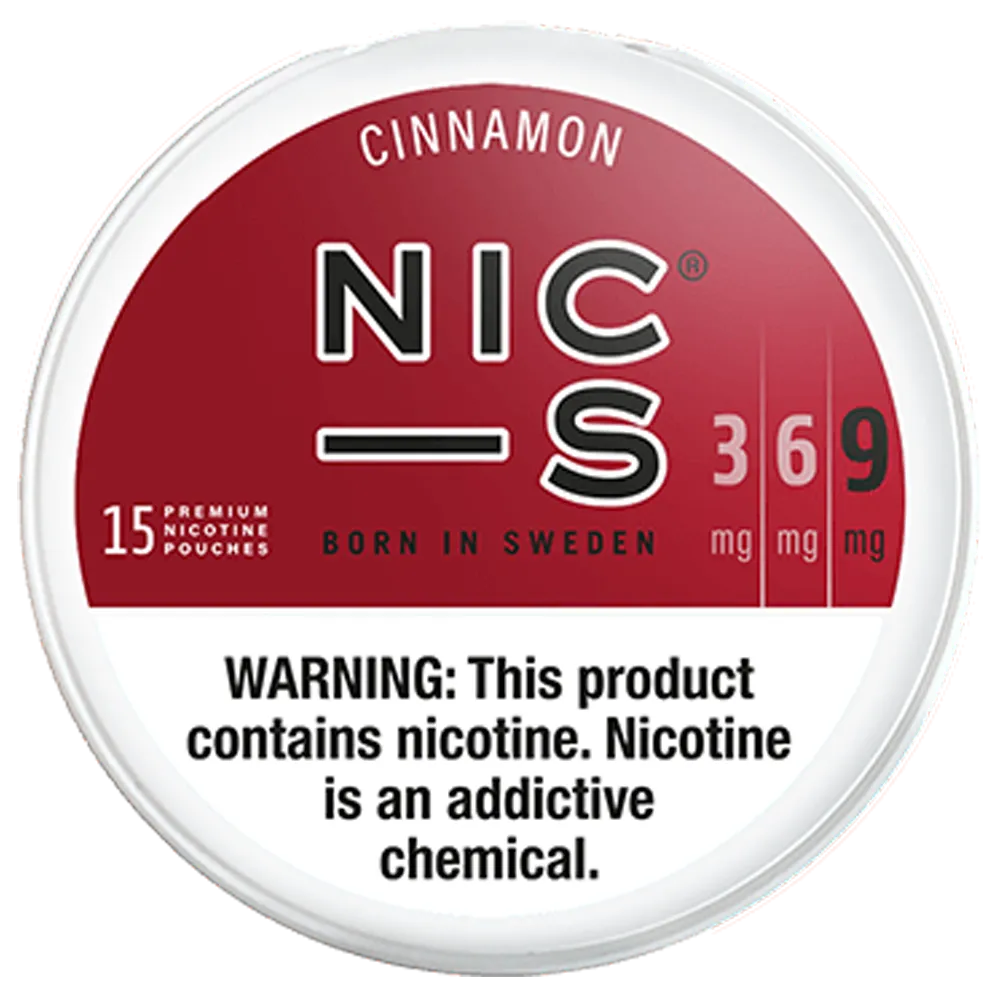nic's tobacco NIC-S Swedish Nicotine Pouches: Long Lasting, Tobacco Free, 9mg Strength